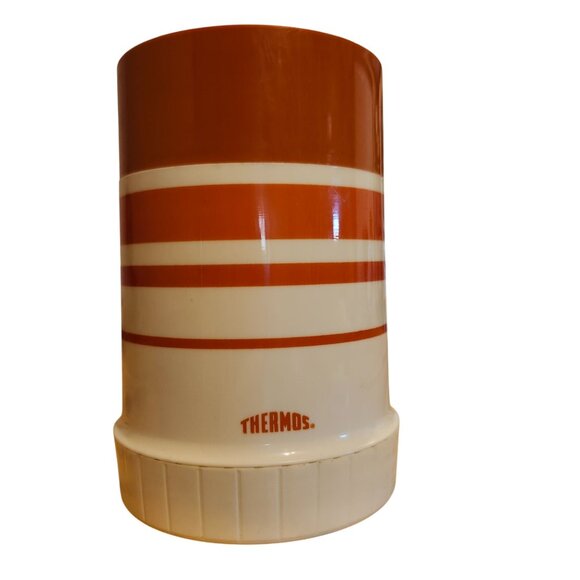 Thermos Other - Vintage Thermos Wide Mouth 8 Oz Hot/Cold Container Classic Orange Stripe Durable
